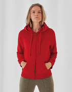 Dames Hoodie met rits B&C QUEEN WW03Q